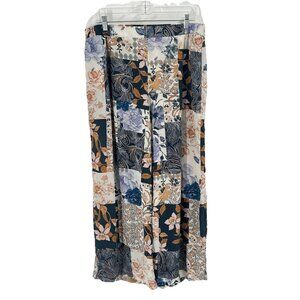 Johnny Was Polaris Silk FLoral Patchwork Pull On Pants Boho Festival Sz XL